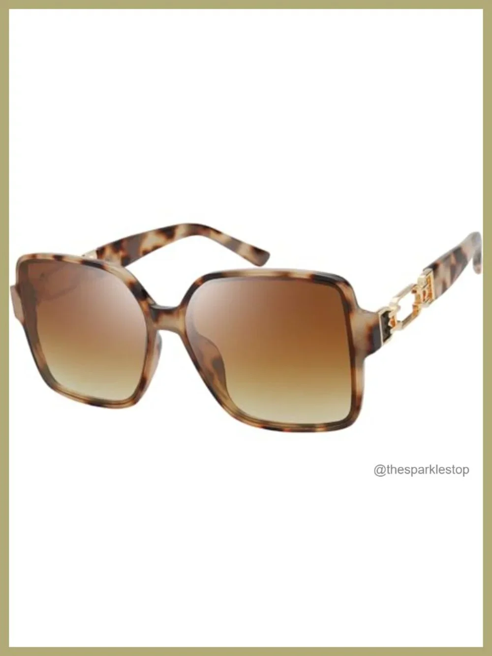 Oversized Square Sunglasses UV400 Protection Lightweight Women Accessory